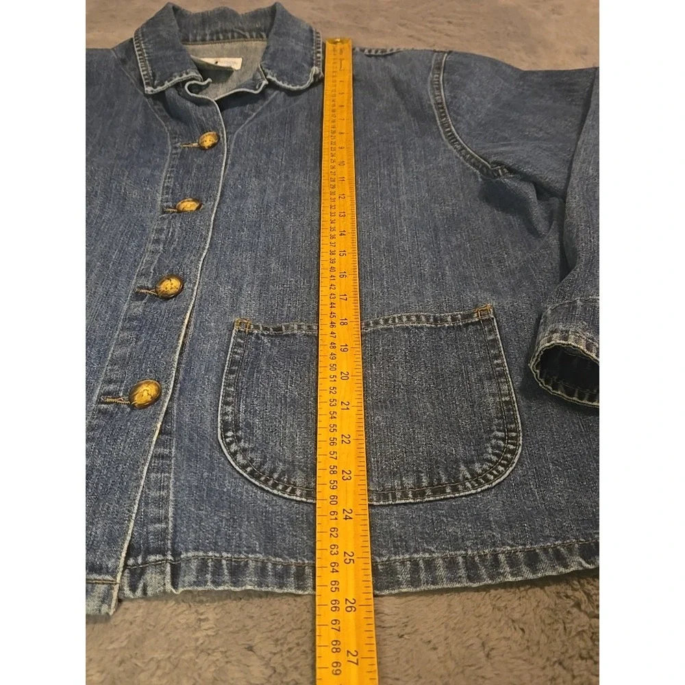 Vtg French Dressing FDJ Denim Jacket Womens 14 Paris Keystone Made In Canada 90s